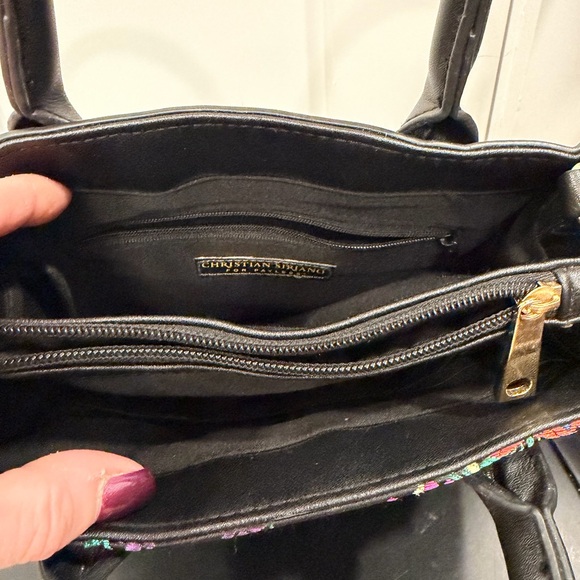 Christian Siriano Black Floral Satchel - Picture 5 of 5